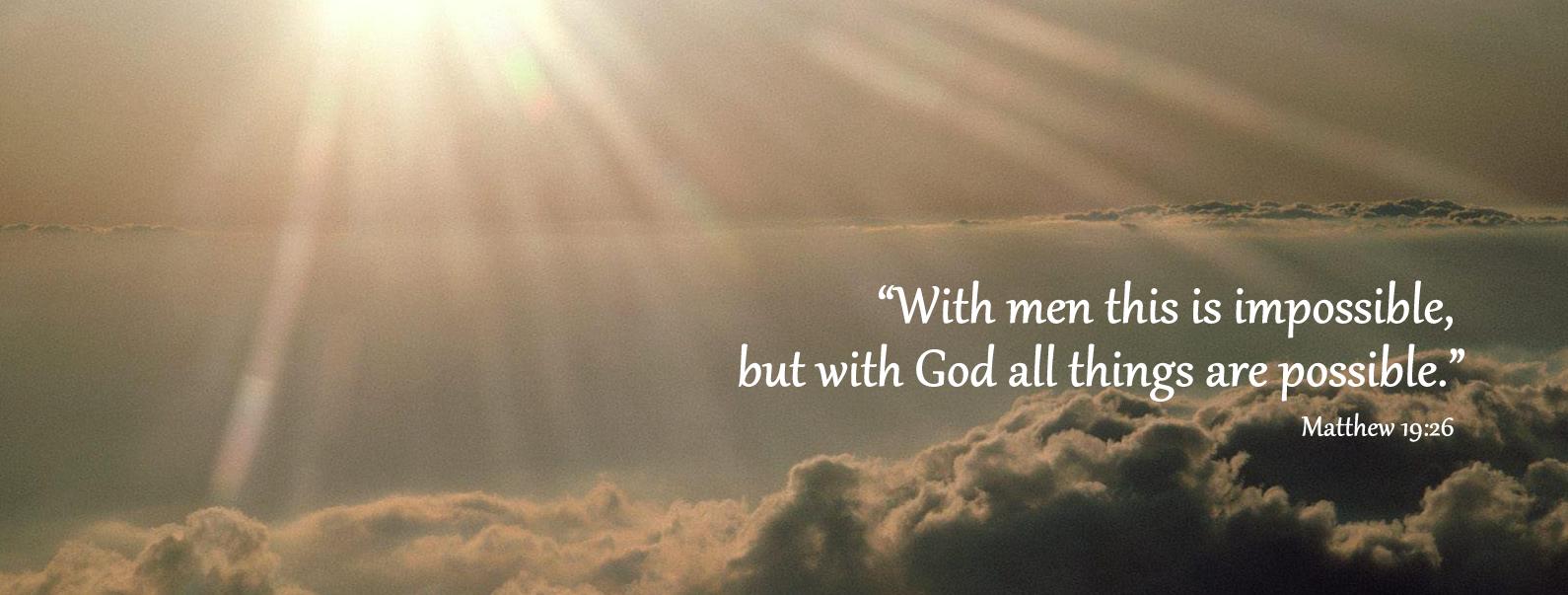 With god all things are possible st francis of assisi parish